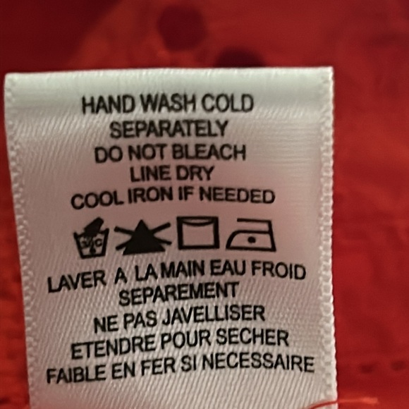 Pleione Blouse Red Orange Geometric Cap Sleeve - Picture 7 of 7